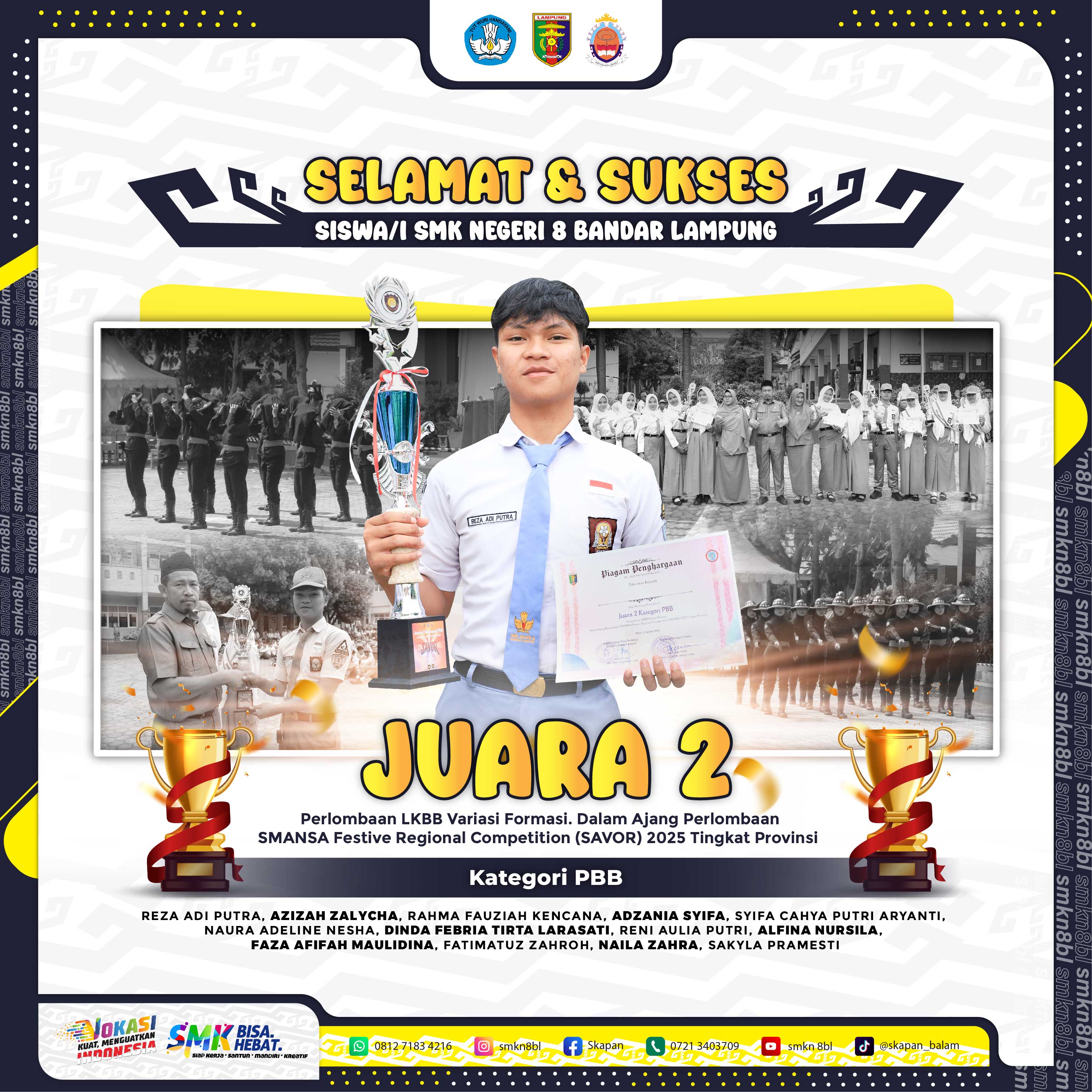 Juara 2 Kategori PBB SMANSA Festive Regional Competition (SAVOR) 2025 Tingkat Provinsi
