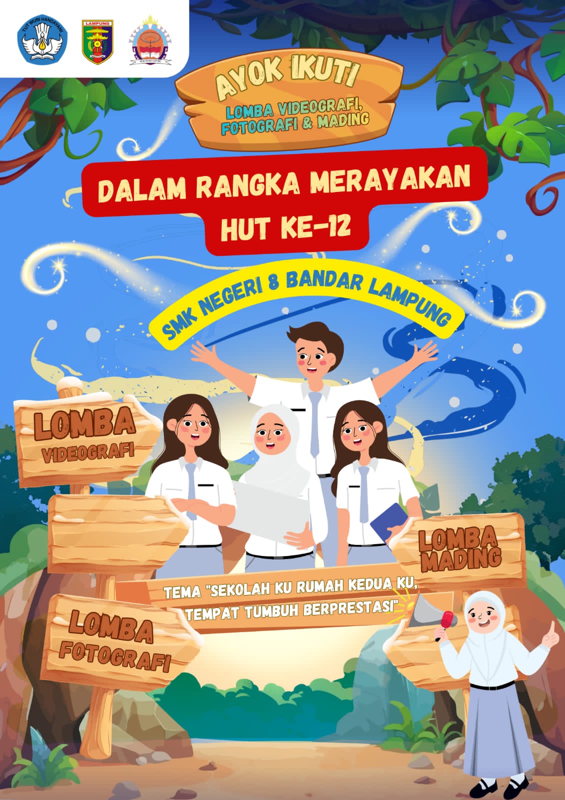 Ayo Ikuti Lomba Videografi, Fotography, dan Masing Dalam Rangka Merayakan HUT SMKN 8 Ke 12 TH