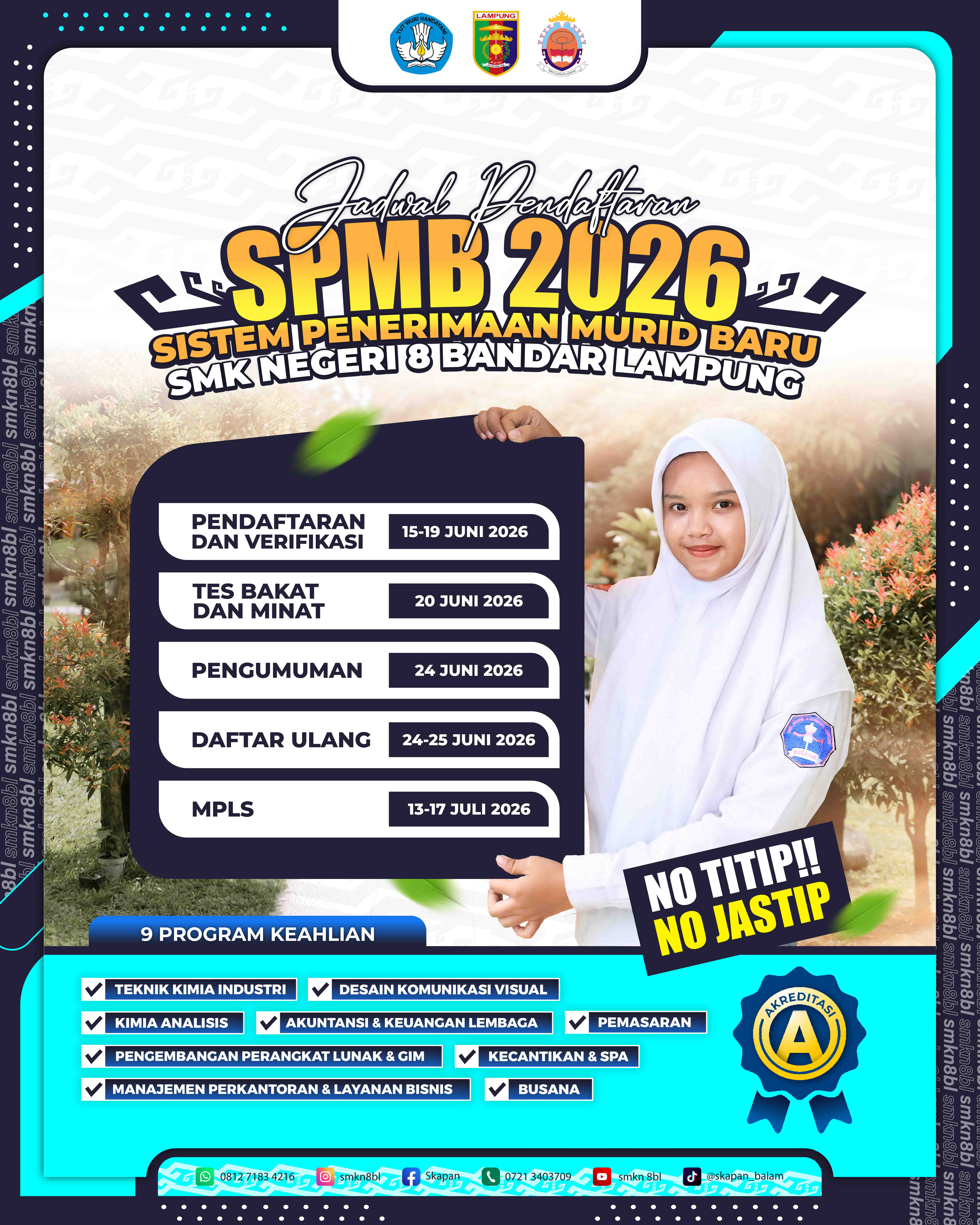 Jadwal SPMB 2026 SMK NEGERI 8 BANDAR LAMPUNG