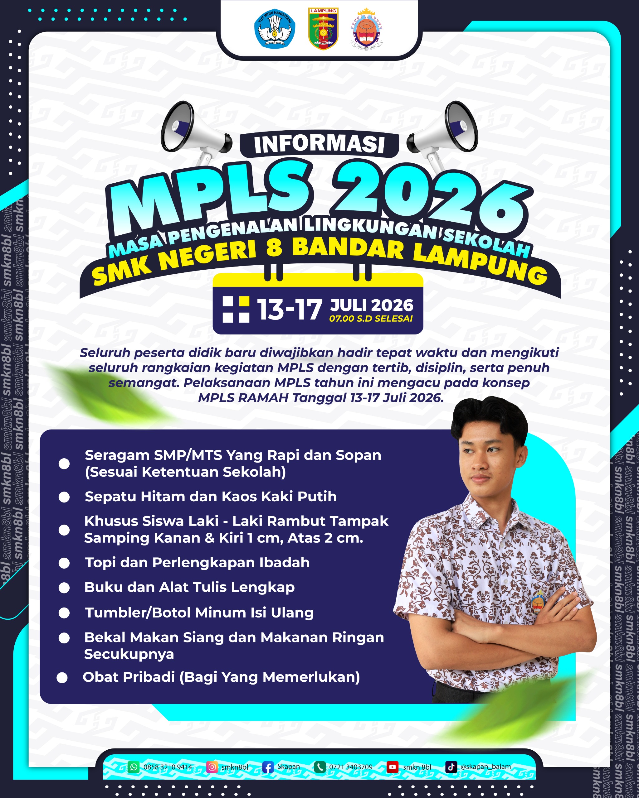 PENGUMUMAN MPLS SMK NEGERI 8 BANDAR LAMPUNG