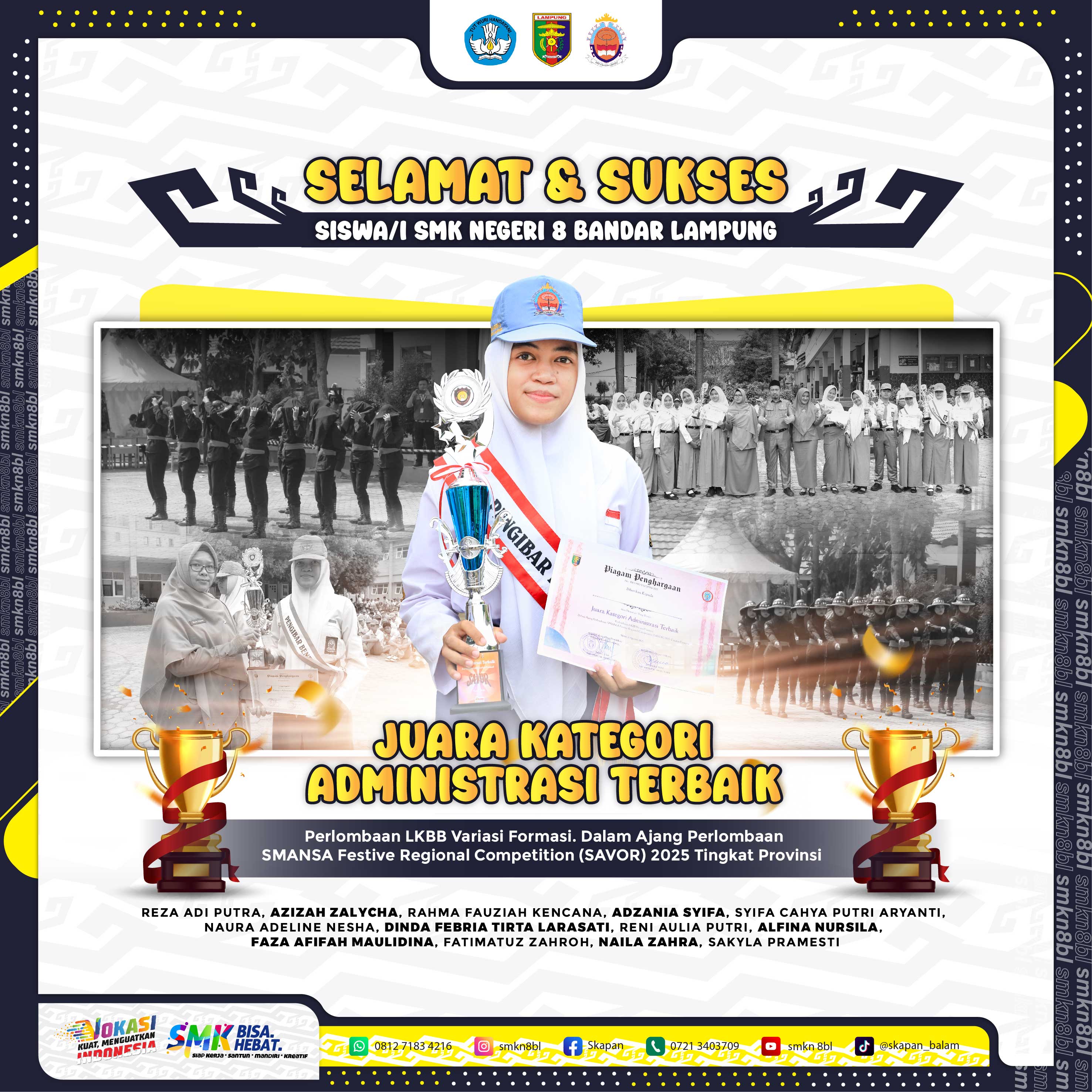 Juara Administrasi Terbaik (SMANSA Festive Regional Competition (SAVOR) 2025 Tingkat Provinsi)
