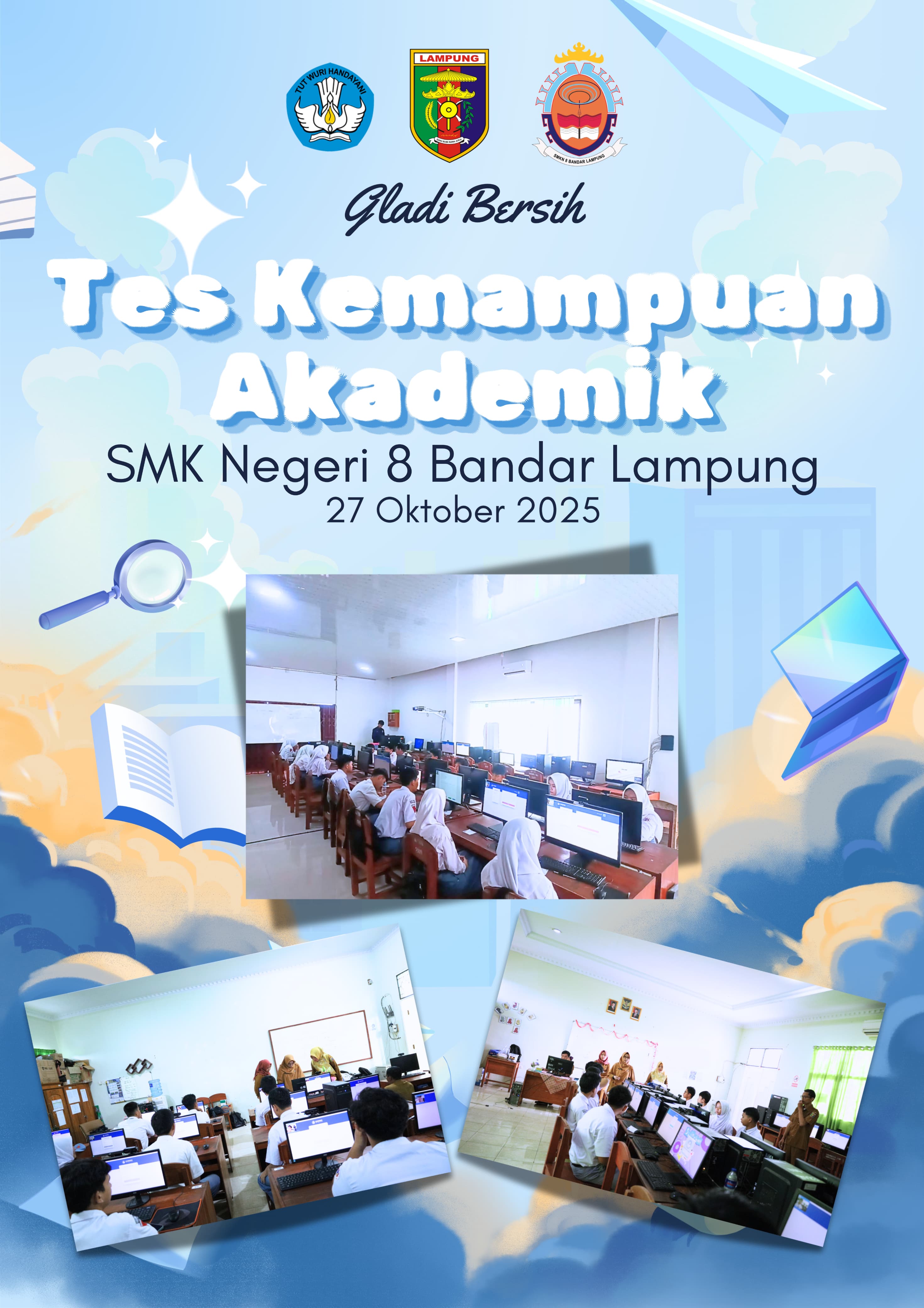 Gladi Bersih Tes Kemampuan Akademik (TKA) SMK Negeri 8 Bandar Lampung