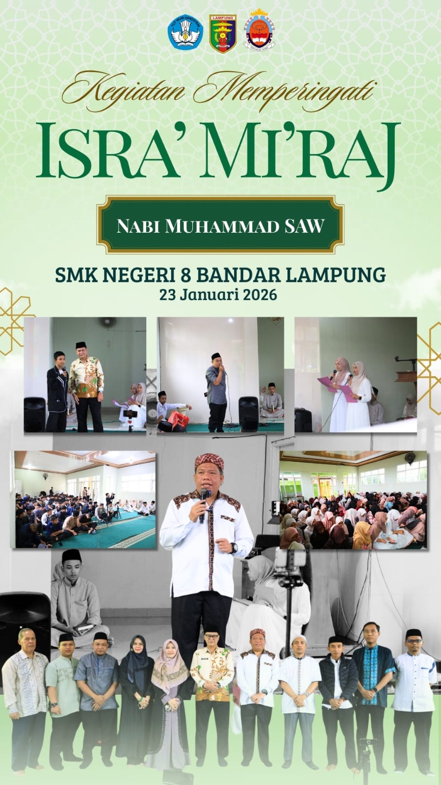 PERINGATAN ISRA MI’RAJ NABI MUHAMMAD SAW DI SMK NEGERI 8 BANDAR LAMPUNG